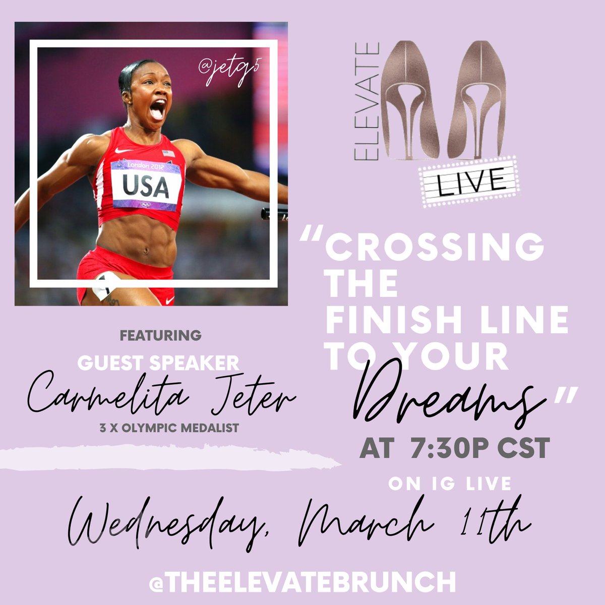 elevatebrunch's tweet photo. Tune in tomorrow night! @CarmelitaJeter https://t.co/Tu4GQTP7pR
