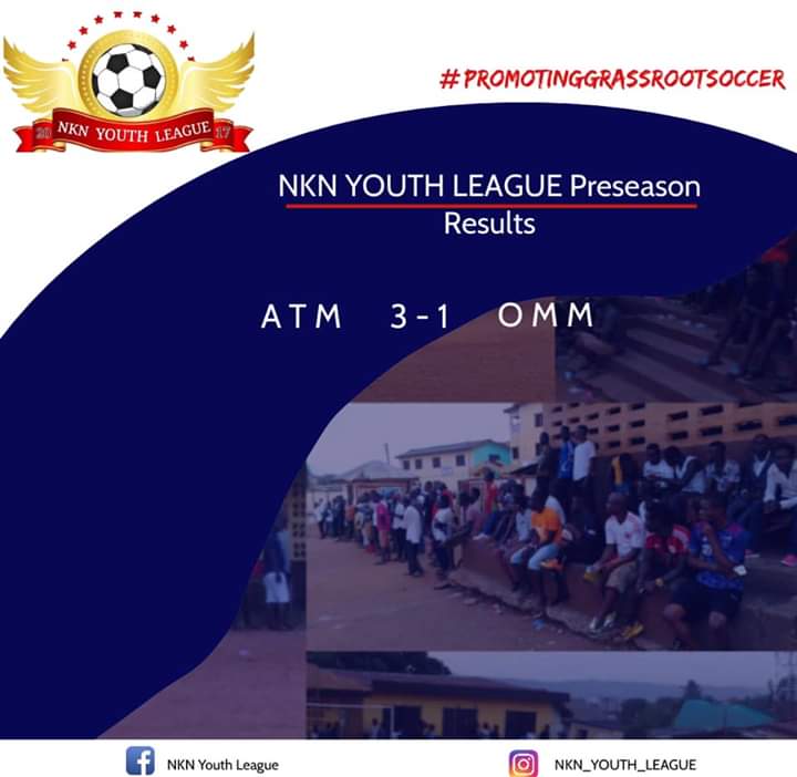 NknYouthleague's tweet photo. Pre season match results.
#ATMFC rule over OMM in a 4goal match triller. https://t.co/EG7wz1NCQI