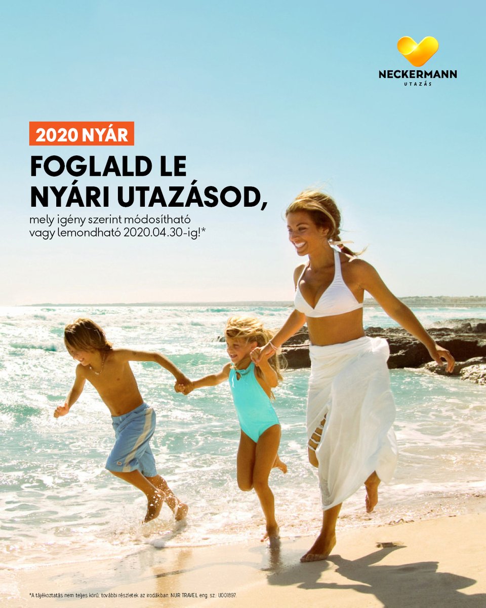 neckermannhu's tweet photo. ☀️⛱️ Mindenkinek jár a nyári pihenés!
Foglald le nyári utazásod, mely 2020.04.30-ig módosítható!
👉https://t.co/d1dz88xzVG https://t.co/povddXnsnb