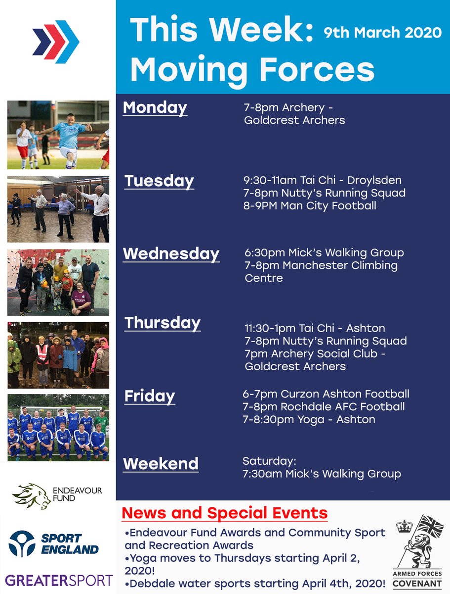 MovingForcesUK's tweet photo. Check out Moving Forces this week!
For more information go to https://t.co/dowvn8y3aY !
#greatermanchester #movingforces #greatermanchesterveterans https://t.co/vFnR8TXSew