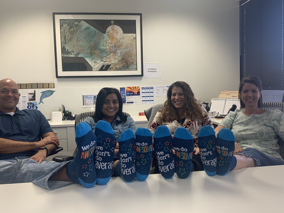 mssbta's tweet photo. #EmployeeAppreciationDay knocked our socks off!! We had so much fun in our cozy gifts that we couldn't wait to try them on.  Check out our custom made employee socks that remind us we don't do average!

#EmployeeAppreciation #MSSBTA #WeareMSS #Culture https://t.co/wU3cS3R5dz