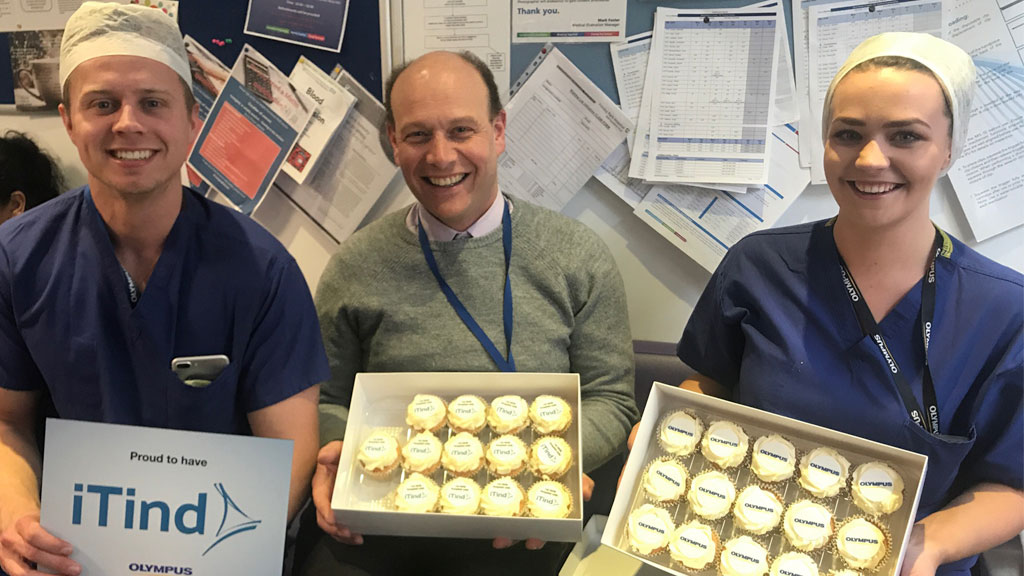 OlympusMedUKIE's tweet photo. Massive congratulations to Mr Neil Barber and the team @FrimleyUrology for being the first NHS Hospital to offer #iTind to their patients! @UrologyPartners. 
Read more about #iTind for #BPH here. https://t.co/XRKDBtB1kW https://t.co/ajbeAsmMLq