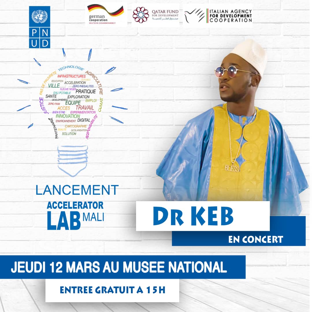 PNUDMALI's tweet photo. #Accelerator_Lab du @PNUDMALI, sera lancé officiellement par Mme @KamissaCamara @MaliMenp, ce jeudi 12 Mars à 9H au Musée national, en présence de plusieurs invités.
Un #concert géant et #GRATUIT prévu avec #DrKEB , @CheickSiriman https://t.co/S5a9o18Hrn