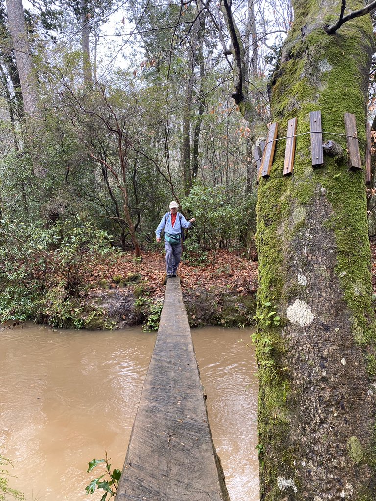 FriendsFLtrail's tweet photo. Eglin Air Force Base. This weekend was full of great friends &amp; great hiking #friendsofthefloridatrail #hikingtrailsforamerica #hikersunite  caution: slippery when wet https://t.co/C2E9vyDWWF