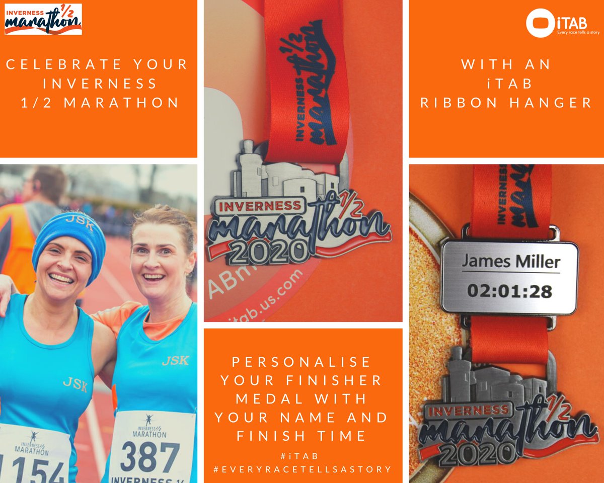 Congratulations for completing <a href="/NessHalfMar/">Inverness Half & 5K</a>! 👏 Pre-ordered #iTAB ribbon hangers are on their way to you. There's still time to personalise your finisher medal with your name &amp; time here - 👇
ow.ly/gyBD30qoEQ8 #runinverness #invernesshalf #inverness5k #everyracetellsastory