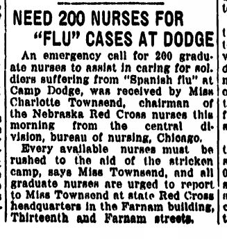 Nurses and doctors were in short supply. Hospital beds were scarce. Ambulance drivers were desperately needed, but more than a third of applicants contracted influenza before they could begin. 8/