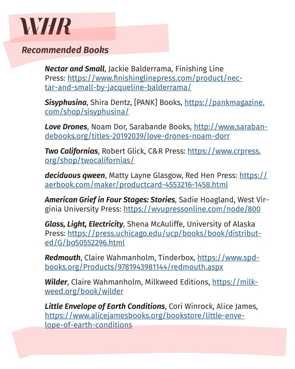 WH_Review's tweet image. And a glorious (!!!!!!🎉🖤✨🖤🙌) to @uofuenglish alumni Robert Glick and @sadiehoagland for their new books #AWPvirtualbookfair #awp20 #awp2020 @CRPress @WVUPRESS