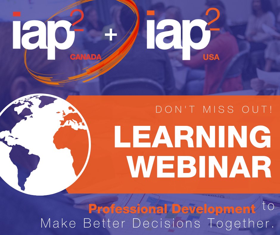 IAP2USA's tweet photo. Join us next week for this month's learning webinar! Learn from 2019 #IAP2CoreValues award winners as they share their experiences. If you're considering applying for this year's Awards this is a great opportunity to learn from the best! https://t.co/1KGAhWbIPO #IAP2 https://t.co/gzdIj18TdK