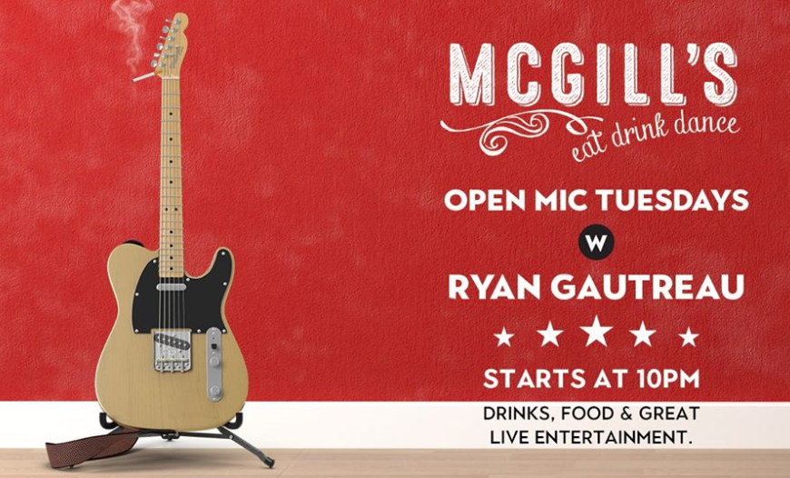 🎤🎸TONIGHT! Come on out, listen to some tunes, grab a drink and hang with your pals!

#McgillsSJ