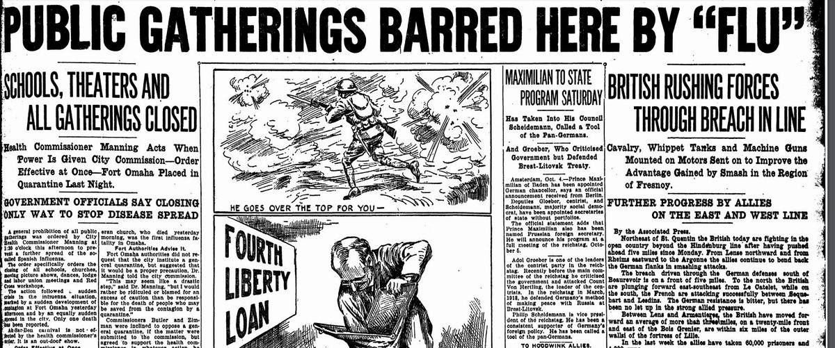 The worst months for Omaha were October-December of 1918. As the pandemic grew, Omaha Health Commissioner E.T. Manning ordered churches, schools, theaters and other public spaces closed Oct. 4. The city had 25 diagnosed cases.4/