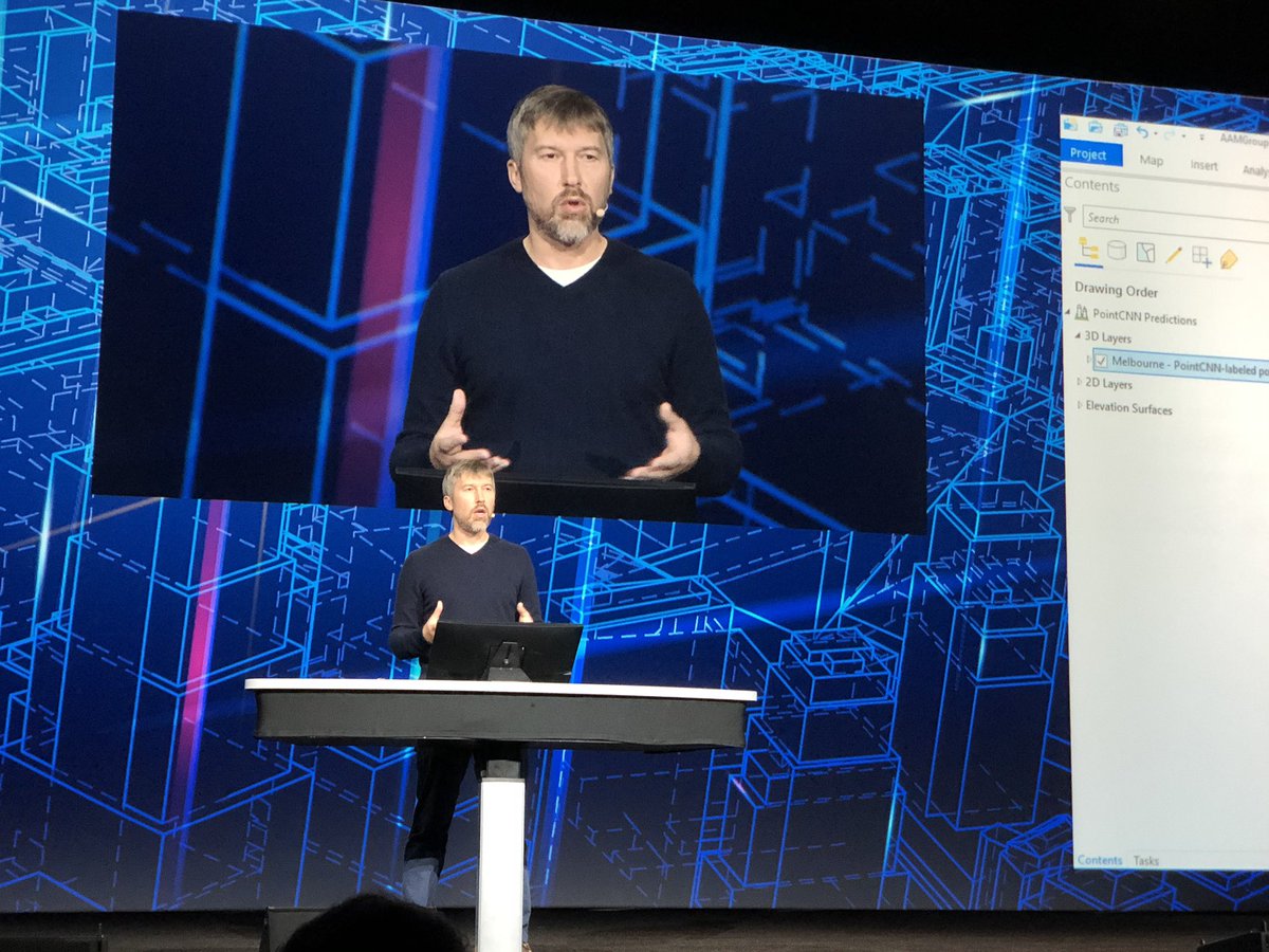 macd_sm's tweet image. An incredible demo by Dmitry constructing a neural net to perform point cloud segmentation - identifying power lines as accurately as humans can. You can do this using the Learn module of the #PythonAPI now! #DevSummit