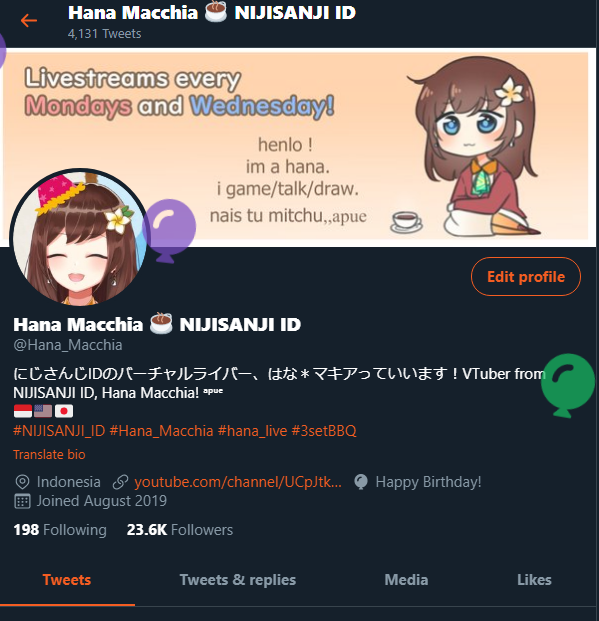 Hana Macchia Nijisanji Id 可愛い Hana Macchia Nijisanji Id 可愛い