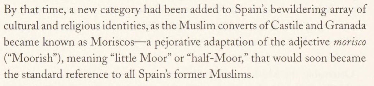 the converted muslims were called "moriscos" –– the christian rulers had zero delusion that these converts would never fully assimilate. however, it was important to remove islam in paper from spain. isabella then issued orders to convert all of castile