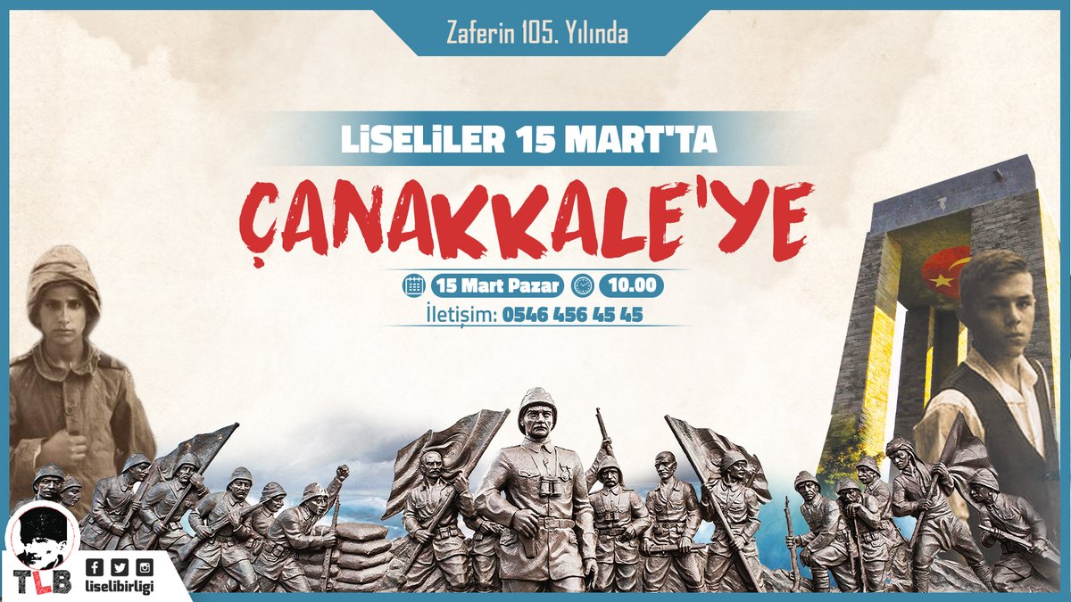 Bağımsızlık için gözünü kırmadan canını veren liselileriz!

Biz 105 yıldır vatan savunmasındayız!
#LiselilerÇanakkaleye
