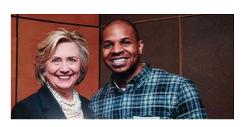 But what makes Sanders& #39; unique is that the people who attack him in the most vile ways are signal boosted or even friends w/ powerful people in politics & media who attack Sanders& #39; bros. For instance, here& #39;s a photo of now-banned Mr. Dane with Hillary & a letter she wrote (12/?)