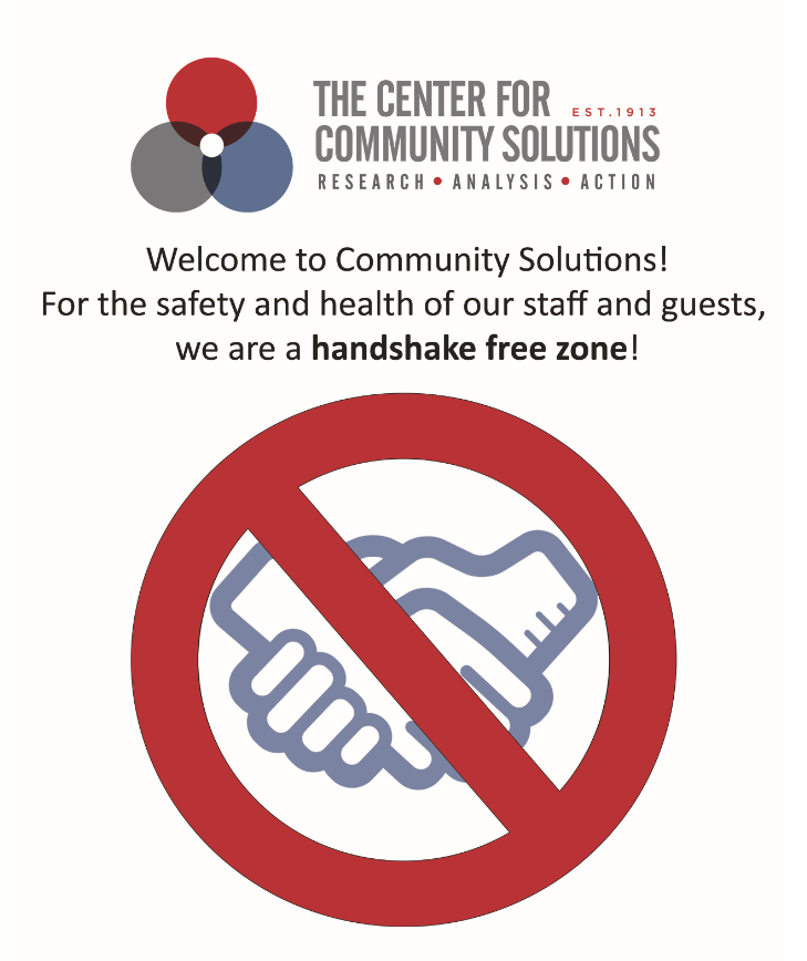 .@CommunitySols is still friendly, but now we are #handshakefree (p.m. us if you want a generic poster for your own office)