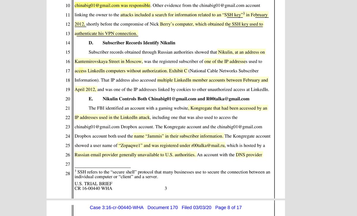 If you haven’t figured out what I’m doing in this section of the thread -allow me to elucidateI’m giving you relevant sections of the Govt Trial brief & exhibit(s)FTR there IS a method to my madness & you’re seeing how my “work” brain works. Terrifying https://ecf.cand.uscourts.gov/doc1/035019025580?caseid=304407