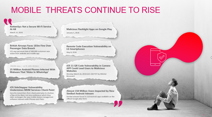 CheckPointSW's tweet photo. Not a week goes by without a new #mobileattack or vulnerability making headlines. Operating system vulnerabilities for both #iOS and #Android, #phishing campaigns aim to steal credentials. https://t.co/V7JXzaowLQ #mobilemalware https://t.co/PwFY9CJsYZ