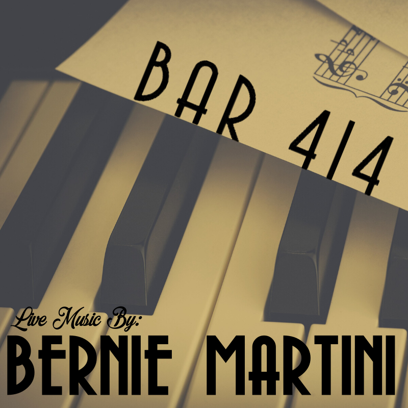 Bar414_Official's tweet photo. Bernie Martini joins us this Friday starting at 9:00 pm! Enjoy #LiveMusic and try our new drinks menu. #Bar414 https://t.co/zcWsFT9HRL