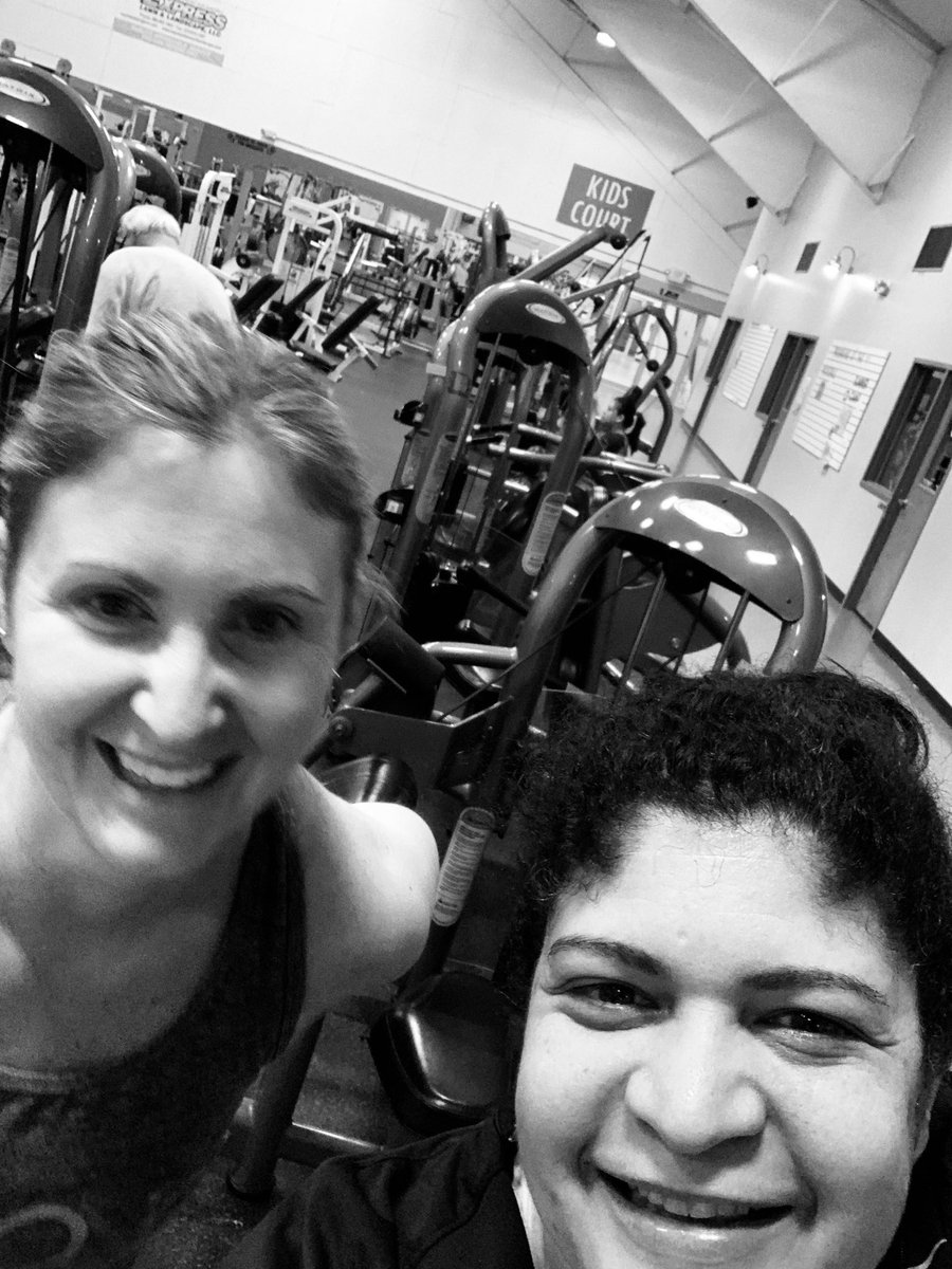 StephsRx's tweet photo. I ran into the 🐐 this morning at the Y 🙏🏾❤️🏀 @kmeloatc
Together we will get Stevie ready🙏🏾
#thebesttrainer #therealMVP as per @holdyourown_11 🙌🏽
Round 2 tomorrow 💪🏾💪🏾 https://t.co/ZV81N1VL4D