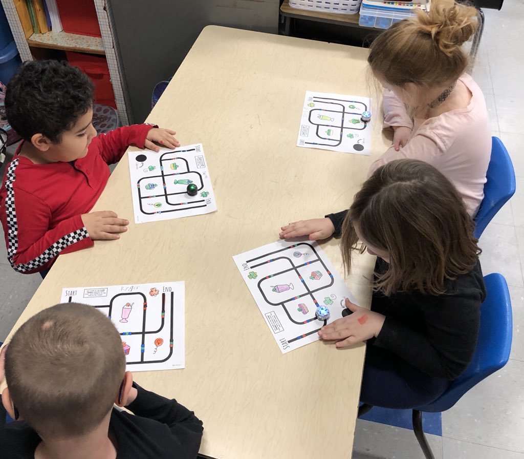 Our First Ozobot Lesson! Thanks <a href="/misstechqueen/">Dena Miss Tech Queen</a> for the GREAT St. Patrick’s Maze resource! #HazletProud #RVSisaGreatPlaceToGrow