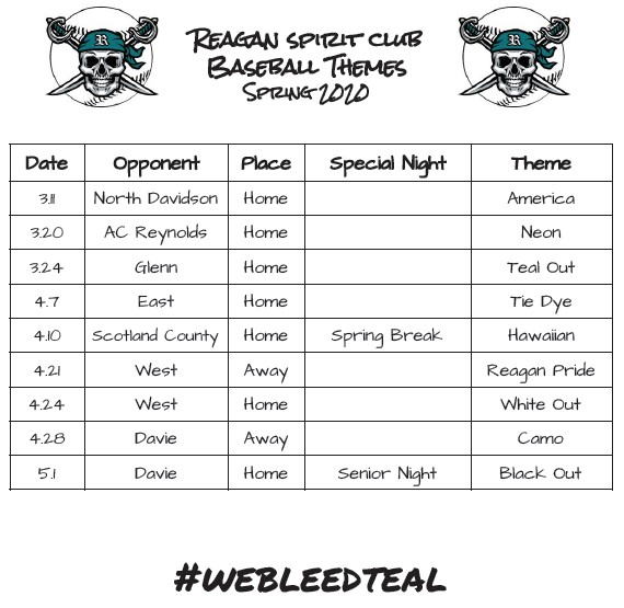 ReaganRageRHS's tweet photo. Bringing some baseball themes to ya! BE THERE AND BE LOUD!! #webleedteal #thoseboyscanplay https://t.co/WNDSOm8cns