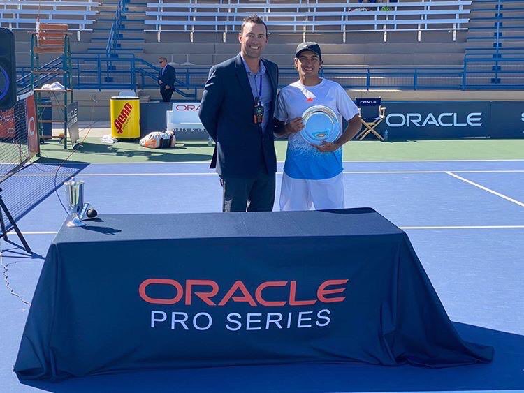LSUTennis's tweet photo. Congrats to Justin Butsch on making his second pro circuit singles final in Las Vegas! #lsutennis #lsu #GeauxTigers #foreverlsu https://t.co/l6alK4hQy4