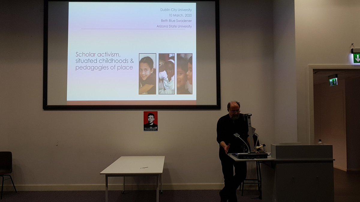 dcu_ecrc's tweet photo. Our director @Froebelbanjo introducing our guest speaker Beth Blue Swadener from @ASU #EarlyChildhoodEducation #CompetentSystem https://t.co/7yLwMzOen6
