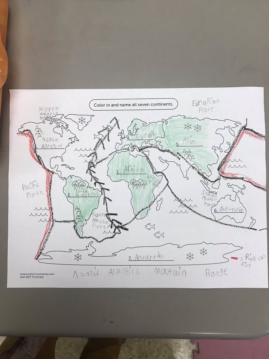 MrsHibdon's tweet photo. Used Epic today to read what can happen when plates move. We mapped, discussed adverbs and found them in our text, and identified characteristics of different 🌋. Next, we’ll use that knowledge to identify volcanoes and write using evidence! #readinginaction #sharedread https://t.co/X8zvTV1PpD