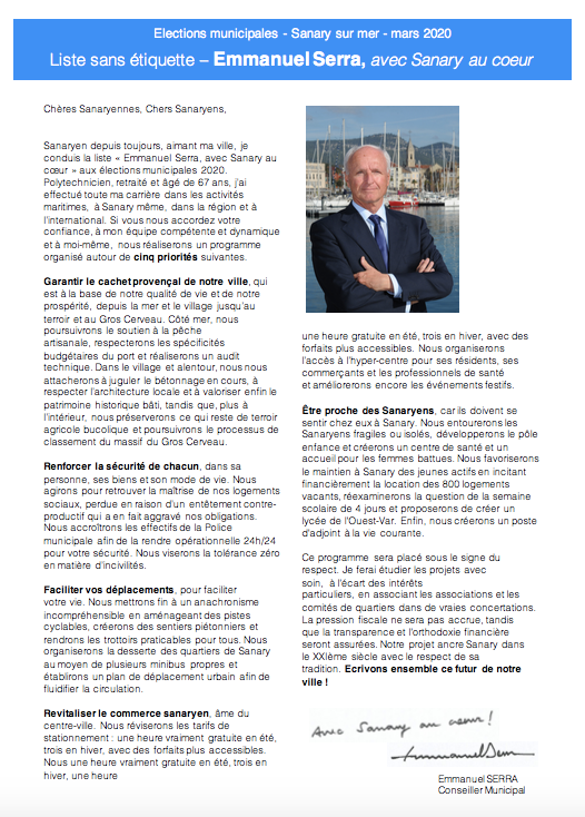 EmmanuelSerra's tweet photo. Découvrez dès à présent notre profession de foi et le trombinoscope de la liste !
Pour ceux qui préfèrent le papier, sachez que vous recevez ces documents imprimés aujourd'hui dans vos boites aux lettres aux côtés des documents équivalents des autres listes candidates.  #vote https://t.co/PkqB9DBReY