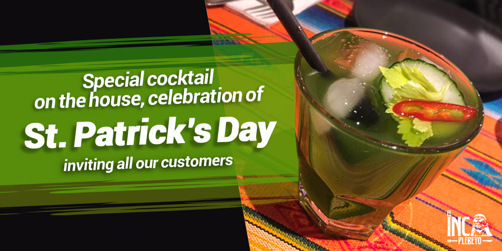 incaplebeyo's tweet photo. Special cocktail on the house, celebration of St Patrick’s Day inviting all our customers https://t.co/NYPdNKK2G9