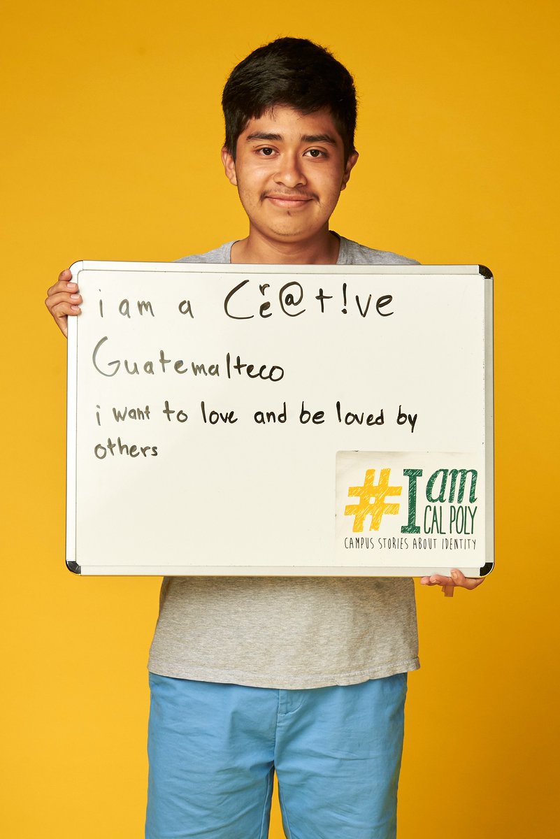 i am a Cre@t!ve
Guatemalteco
i want to love and be loved by others
#IamCalPoly #CalPolyProud