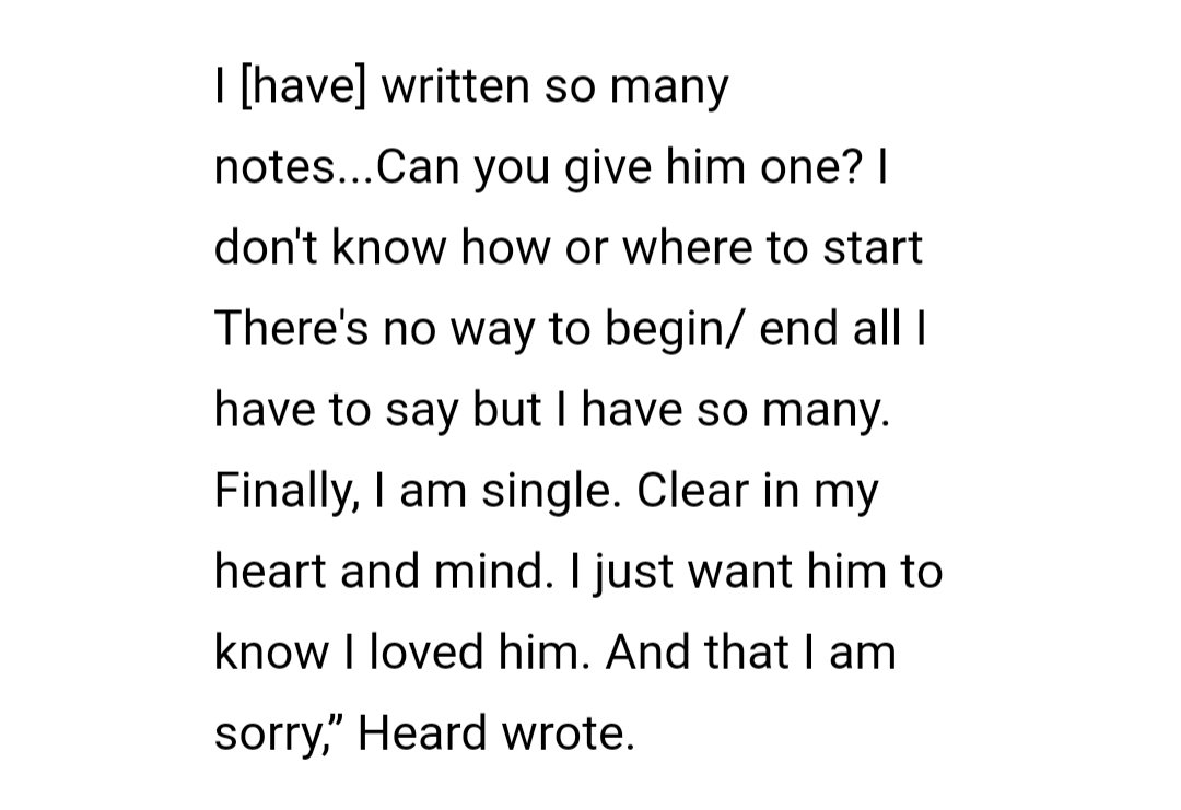 She asks Carino to give Johnny notes from her and says she wants him to know that she "loves him" and that she's "sorry"