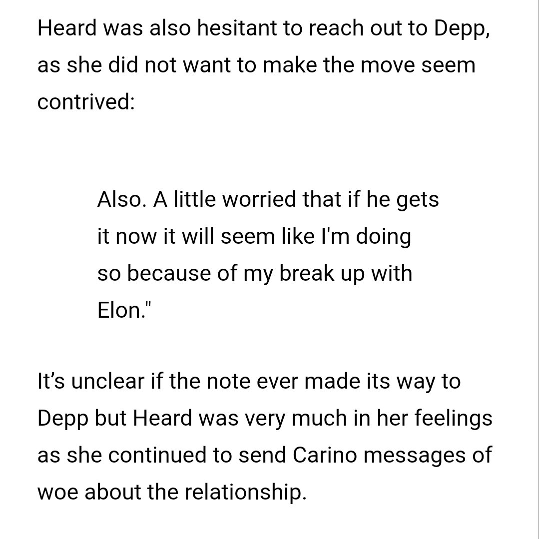 She hesitant to reach out cos she doesn't want it to make seem it's cos of her breakup with Musk. Over a year later, she's still saying she misses him and that she sent him a bday text (which did not go through) cos she thought it was "the right thing to do."