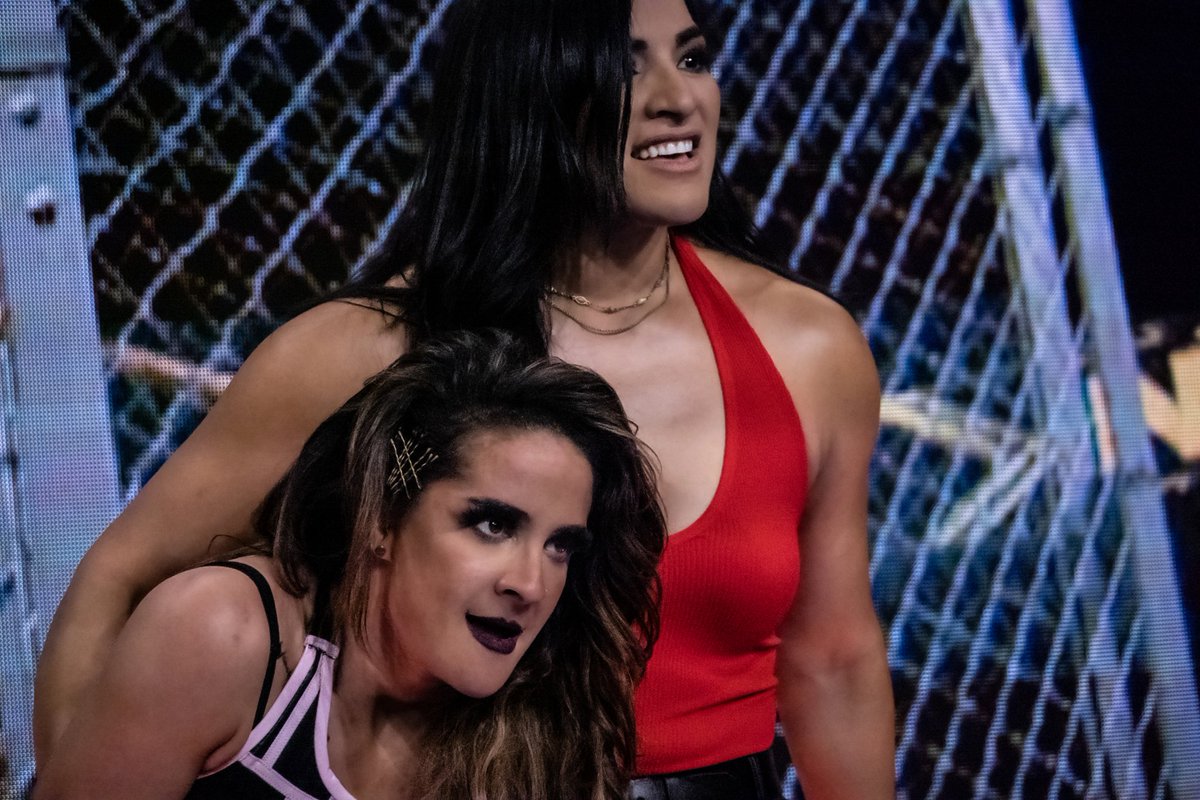 ThrillHolder's tweet photo. 📸Victory for #KingKota 👑 @DakotaKai_WWE in the cage match. With @RaquelWWE by her side, they will be unstoppable in #NXT.

#NXTonUSA | #NXTFSLive https://t.co/HGyW1ivlrg