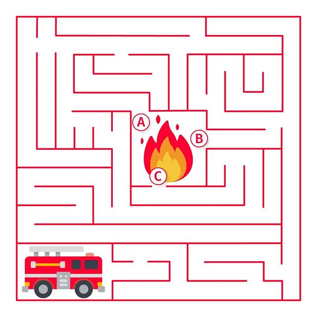 VerisureUK's tweet photo. Try to find the easiest way for this truck to get to the fire 😀🔥👨‍🚒🚒

#verisureuk #verisuregame #emergencycall https://t.co/SN0vIYIjNt