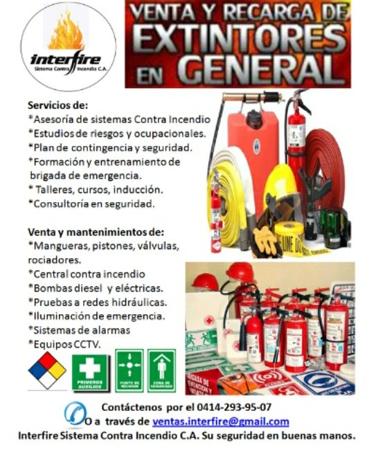 InterfireV's tweet image. Todo en Sistema Contra incendio, seguridad industrial y mucho más contáctenos.

Inter.fire@ yahoo.ca