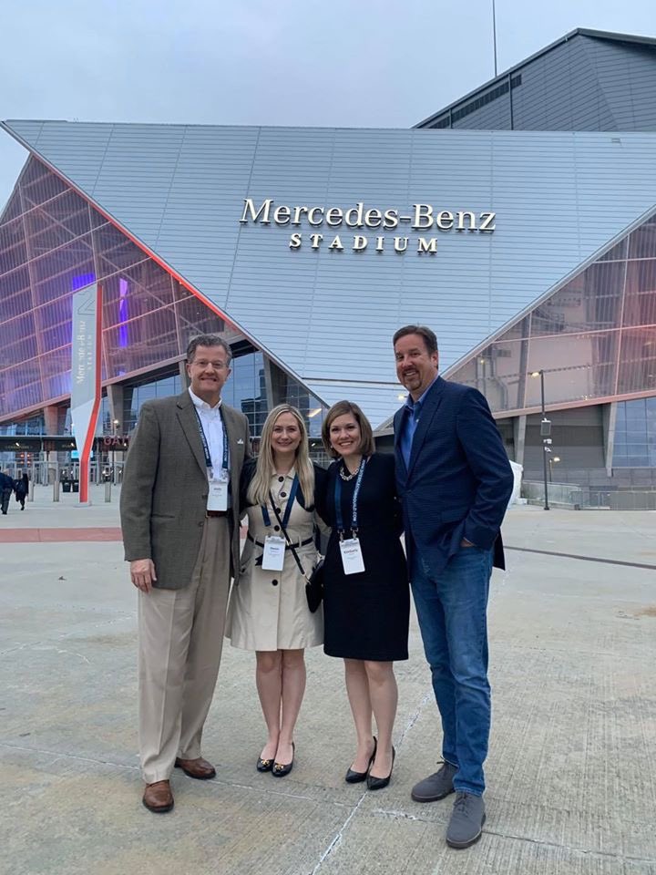 DevelopDanville's tweet photo. #DevelopDanville is part of a #TeamKentucky delegation working the Site Selectors Guild crowd at the incredible Atlanta Falcons stadium. @NKYTriED @KyTouchstone   #SSG2020 https://t.co/GL7kmJrV5r
