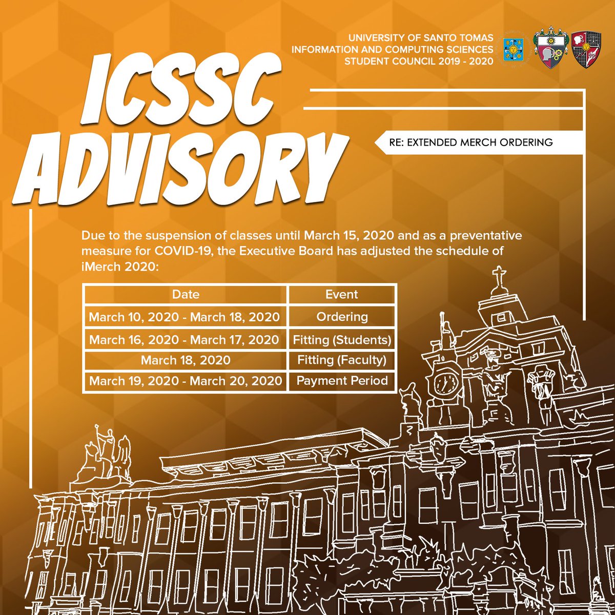 usticssc's tweet photo. RE: EXTENDED MERCH ORDERING

Hey, ICS Community

Please be guided accordingly with the updated schedule regarding the Official ICS Merchandise 2020.

#ICSSC5years5G
#iMerch https://t.co/muYid4h5Gi