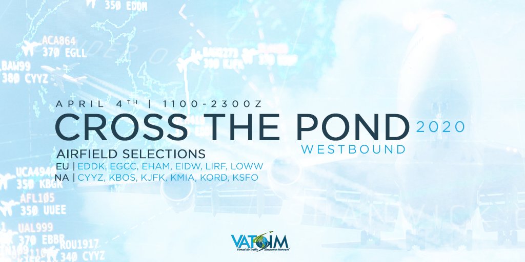The votes are in, and the results are clear! We are pleased to announce this year's airports for Cross The Pond: Westbound 2020!
We look forward to seeing you all April 4th!