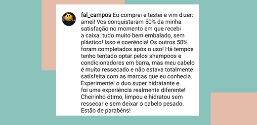 barsoverbottles's tweet photo. É tao bom receber o feedback de vocês! 💚
Ainda não conhece nossa linha de shampoos e condicionadores em barra? Acesse: https://t.co/D1pmf8nv7R
#1plasticoamenos #consumoconsciente #barsoverbottles
#consumosustentavel #zerowaste #semplastico
#poluicaoplastica https://t.co/c4eOFzj04A