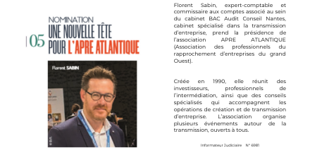 BACAUDITCONSEIL's tweet photo. Bravo à Florent SABIN pour sa présidence d’APRE Atlantique ! 👏
#bacauditconseil #transmission #creation #entreprendre

https://t.co/zWbA4vJvks https://t.co/jWWYNfLtyE