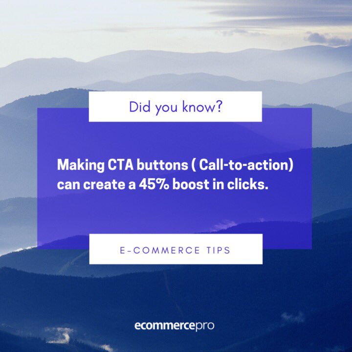 ecommerce_pro's tweet photo. Guide your customers to their next step and utilize call-to-action buttons when promoting your brand. Sometimes all it needs is a quick nudge to complete that purchase. ☺️ https://t.co/ZGYfmxi0tJ