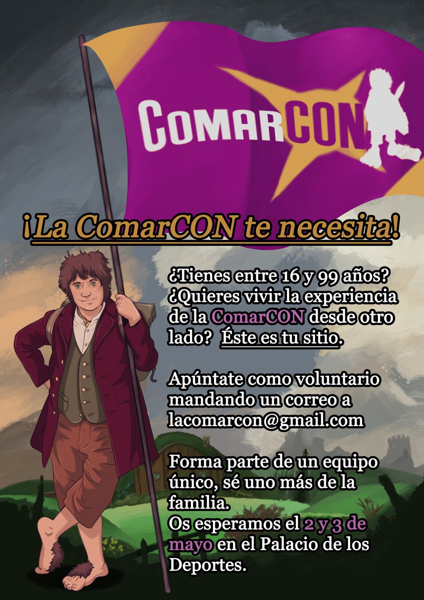 lacomarcon's tweet photo. ¡La ComarCON te necesita! 

Empezamos campaña para captar voluntarios dispuestos ayudarnos hacer una #ComarCON20 genial. Envía un correo electrónico a lacomarcon@gmail.com con el Asunto VOLUNTARIO 2020.

https://t.co/BtunJQFf03 https://t.co/4bvLcpoALg