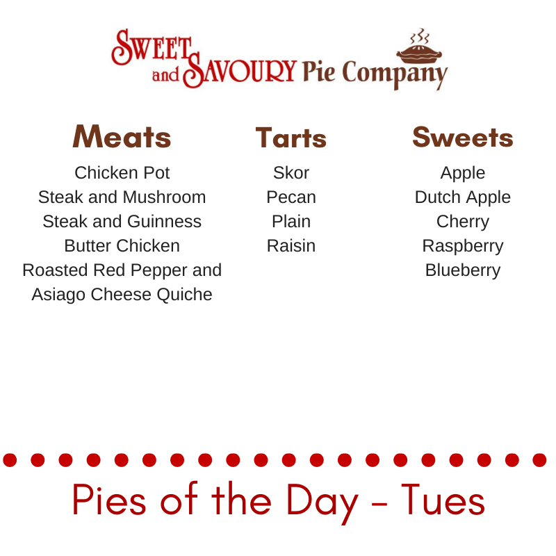 justlovepie's tweet photo. Fix those rainy day blues with some delicious pie! Here are today's pies.
#sweetandsavourypieco #freshpies #explorewr https://t.co/nlHD95MqO0