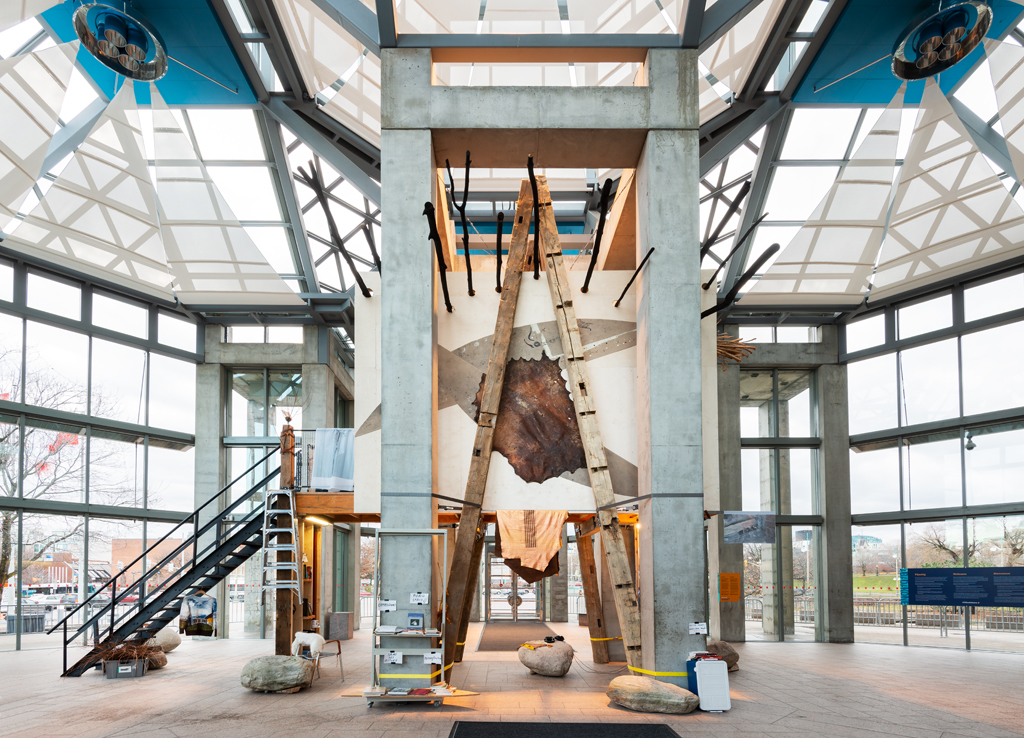 NatGalleryCan's tweet photo. It has captivated thousands of visitors since opening—now see #Àbadakone🔥 | Continuous Fire | Feu continuel until August 23, 2020!

Image: Joar Nango, Sámi Architectural Library, 2019, installation view at https://t.co/Ksw1vioNW0. Collection of the artist. ©Joar Nango Photo: NGC https://t.co/4N8pI9pNNX