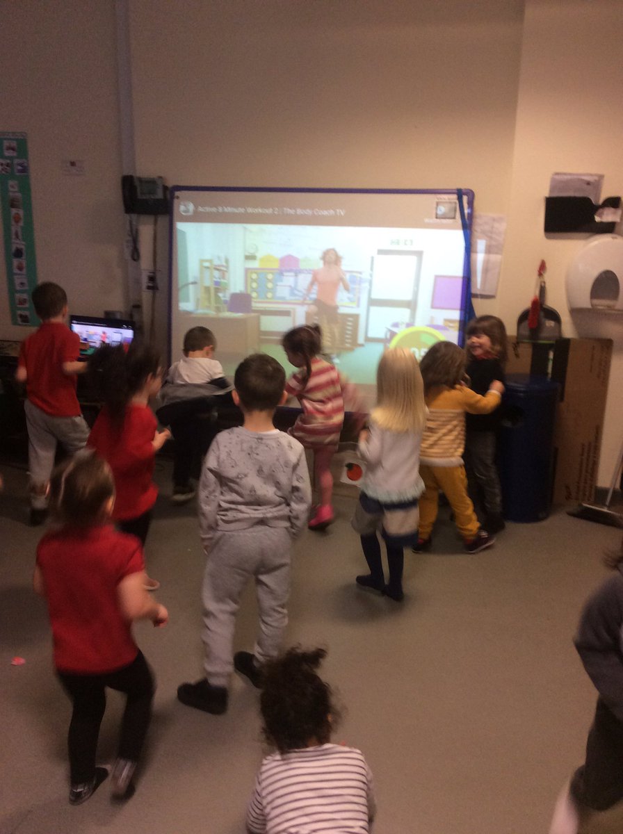 CarlibarNursery's tweet photo. Another fantastic @thebodycoach session for our sport relief week well done everyone #getmoving #thebodycoach #8minuteworkout #SportRelief2020 https://t.co/rUQk7YhpEm
