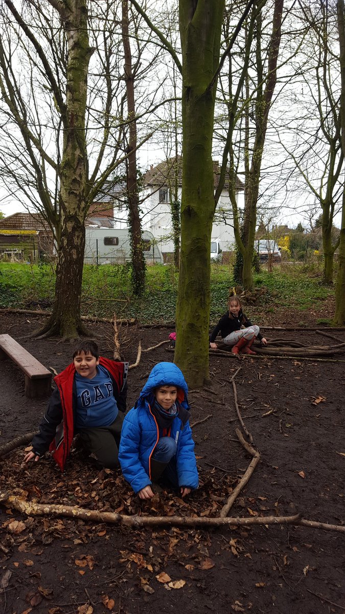 Lime class have been enjoying working with different class mates in the woods today <a href="/UptonHeathCE/">Upton Heath CE Primary School</a> #forestfun #teamwork