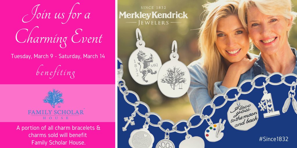 Merkley Kendrick Jewelers (@merkleykendrick) on Twitter photo Join us this week & shop for a cause as we continue our support of @FamilyScholars & <a href="/winewomenshoes/">Wine Women & Shoes</a>! Purchase any charm bracelet or charm & #MKJ will donate a portion of the proceeds back to the Family Scholar House. #GivingBack #Since1832 Join us this week & shop for a cause as we continue our support of @FamilyScholars & <a href="/winewomenshoes/">Wine Women & Shoes</a>! Purchase any charm bracelet or charm & #MKJ will donate a portion of the proceeds back to the Family Scholar House. #GivingBack #Since1832