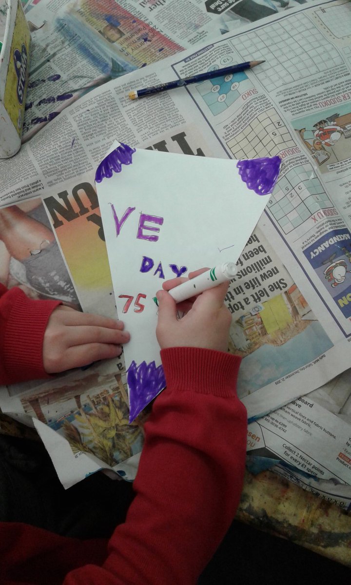 WoolastonSchool's tweet photo. Phoenix Art class - Today we decorated bunting for the VE day celebrations. https://t.co/dCj3JeGDR1